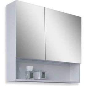 Teta Home Batum 80 cm Beyaz MDF Banyo Aynalı Üst Dolabı