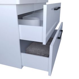 Teta Home Batum 80 cm Kahve MDF Banyo Dolabı Seti