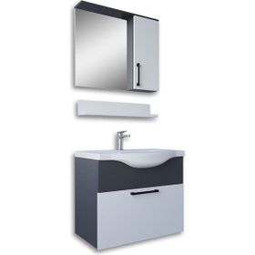 Teta Home Eko 65 cm Antrasit MDF Banyo Dolabı Seti