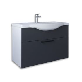 Teta Home Eko 65 cm Antrasit MDF Lavabolu Banyo Alt Dolabı
