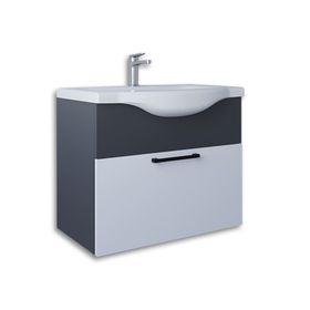 Teta Home Eko 65 cm Antrasit MDF Lavabolu Banyo Alt Dolabı
