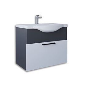 Teta Home Eko 65 cm Antrasit MDF Lavabolu Banyo Alt Dolabı