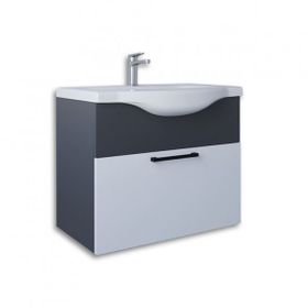 Teta Home Eko 65 cm Antrasit MDF Lavabolu Banyo Alt Dolabı