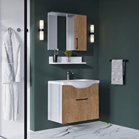 Teta Home Eko 80 cm Beyaz MDF Banyo Dolabı Seti