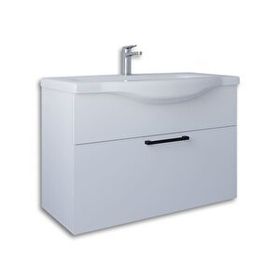 Teta Home Eko 80 cm Beyaz MDF Lavabolu Banyo Alt Dolabı