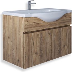 Teta Home Kahire 65 cm Anlantik Çam MDF Lavabolu Banyo Alt Dolabı