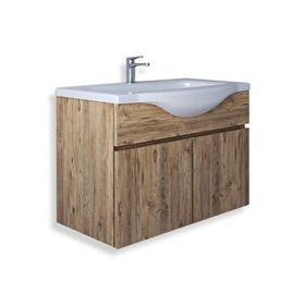 Teta Home Kahire 65 cm Anlantik Çam MDF Lavabolu Banyo Alt Dolabı