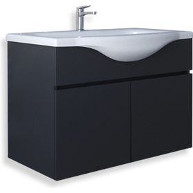 Teta Home Kahire 80 cm Antrasit MDF Lavabolu Banyo Alt Dolabı
