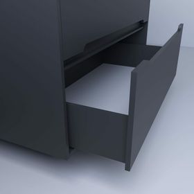 Teta Home Madrid 80 cm MDF Antrasit Banyo Dolabı Seti ve Boy Dolabı