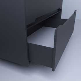 Teta Home Madrid 80 cm MDF Antrasit Banyo Dolabı Seti ve Boy Dolabı