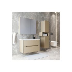 Teta Home Madrid Antrasit 65 cm Mdf Banyo Dolabı Seti ve Boy Dolabı