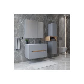 Teta Home Madrid Antrasit 65 cm Mdf Banyo Dolabı Seti ve Boy Dolabı