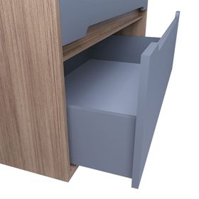 Teta Home Madrid Teak Sis Gri 65 cm MDF Banyo Lavabolu Alt Dolap
