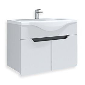Teta Home Meksika 55 cm Mdf Antrasit Beyaz Banyo Lavabolu Alt Dolap