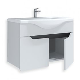 Teta Home Meksika 55 cm Mdf Antrasit Beyaz Banyo Lavabolu Alt Dolap