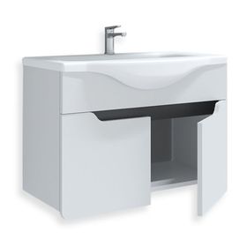 Teta Home Meksika 55 cm Mdf Antrasit Beyaz Banyo Lavabolu Alt Dolap