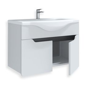 Teta Home Meksika 55 cm Mdf Antrasit Beyaz Banyo Lavabolu Alt Dolap