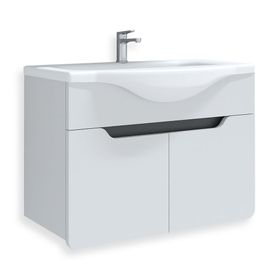Teta Home Meksika 65 cm Mdf Antrasit Beyaz Banyo Lavabolu Alt Dolap