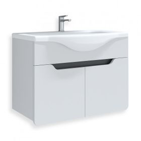 Teta Home Meksika 65 cm Mdf Antrasit Beyaz Banyo Lavabolu Alt Dolap