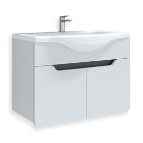 Teta Home Meksika 65 cm Mdf Antrasit Beyaz Banyo Lavabolu Alt Dolap