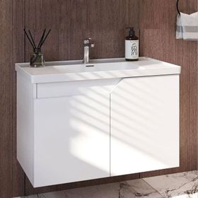 Teta Home Napoli 65 cm Beyaz Mdf Banyo Lavabolu Alt Dolap