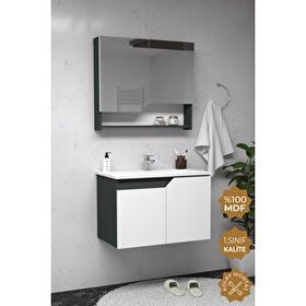 Teta Home Napoli 65 cm Mdf Beyaz Banyo Dolabı Seti