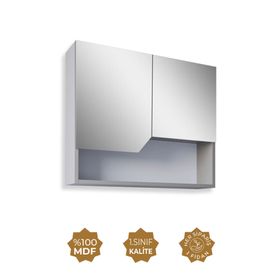 Teta Home Napoli 80 cm Bej MDF Banyo Üst Dolabı