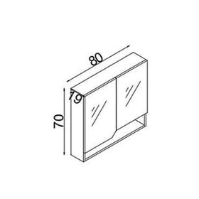 Teta Home Napoli 80 cm Bej MDF Banyo Üst Dolabı