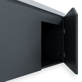 Teta Home Napoli 80 cm MDF Antrasit Banyo Dolabı Seti + Boy Dolabı