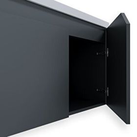 Teta Home Napoli 80 cm MDF Antrasit Banyo Dolabı Seti + Boy Dolabı