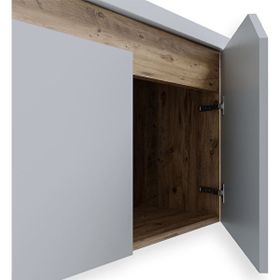 Teta Home Napoli 80 cm MDF Bej Atlantik Çam Banyo Dolabı Seti + Boy Dolabı