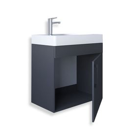 Teta Home Rio 45 cm MDF Antrasit Banyo Lavabolu Alt Dolap