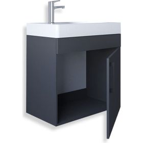 Teta Home Rio 45 cm MDF Antrasit Banyo Lavabolu Alt Dolap