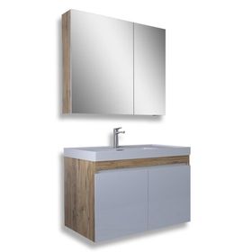 Teta Home Tokyo 65 cm Atlantik Çam-Beyaz MDF Banyo Dolabı Seti