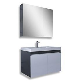 Teta Home Tokyo 65 cm MDF Antrasit-Beyaz Banyo Dolabı Seti