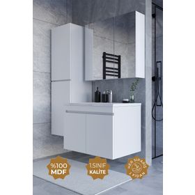 Teta Home Tokyo 65 cm MDF Banyo Dolabı Seti + Boy Dolabı