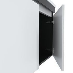 Teta Home Tokyo 80 cm MDF Antrasit - Beyaz Banyo Lavabolu Alt Dolap