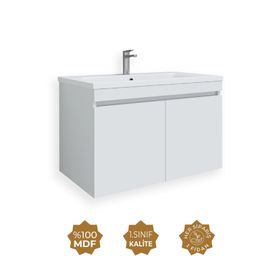 Teta Home Tokyo 80 cm MDF Banyo Lavabolu Alt Dolap
