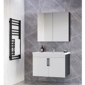 Teta Home Yalova 65 cm Antrasit-parlak Akrilik Beyaz Mdf Banyo Dolabı Seti