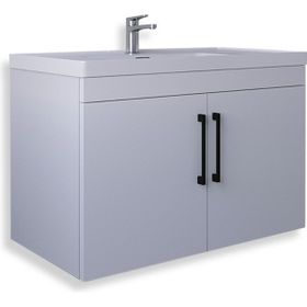 Teta Home Yalova 80 cm - Beyaz Mdf Banyo Lavabolu Alt Dolap
