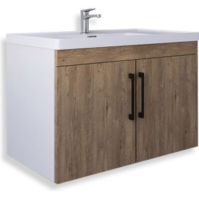 Teta Home Yalova 80 cm - Beyaz Mdf Banyo Lavabolu Alt Dolap