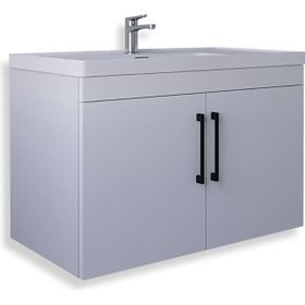 Teta Home Yalova 80 cm - Beyaz Mdf Banyo Lavabolu Alt Dolap