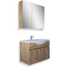 Teta Kahire 65 cm Atlantik Çam Mdf Banyo Dolabı Seti