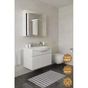 Teta Kahire 65 cm Beyaz Mdf Banyo Dolabı Seti