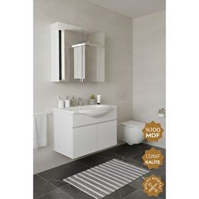 Teta Kahire 65 cm Beyaz Mdf Banyo Dolabı Seti