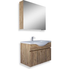 Teta Kahire 80 cm Atlantik Çam Mdf Banyo Dolabı Seti