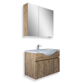 Teta Kahire 80 cm Atlantik Çam Mdf Banyo Dolabı Seti