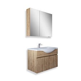 Teta Kahire 80 cm Safir Meşe Mdf Banyo Dolabı Seti