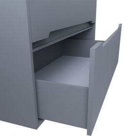 Teta Madrid 80 cm Sis Gri Mdf Banyo Dolabı Seti