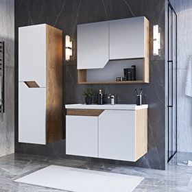 Teta Napoli 65 cm Mdf Banyo Seti+Boy Dolabı